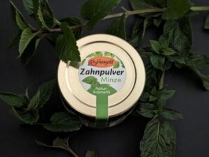 Zahnpulver Minze von Birkengold. Auch für Kinder sehr gut geeignet.